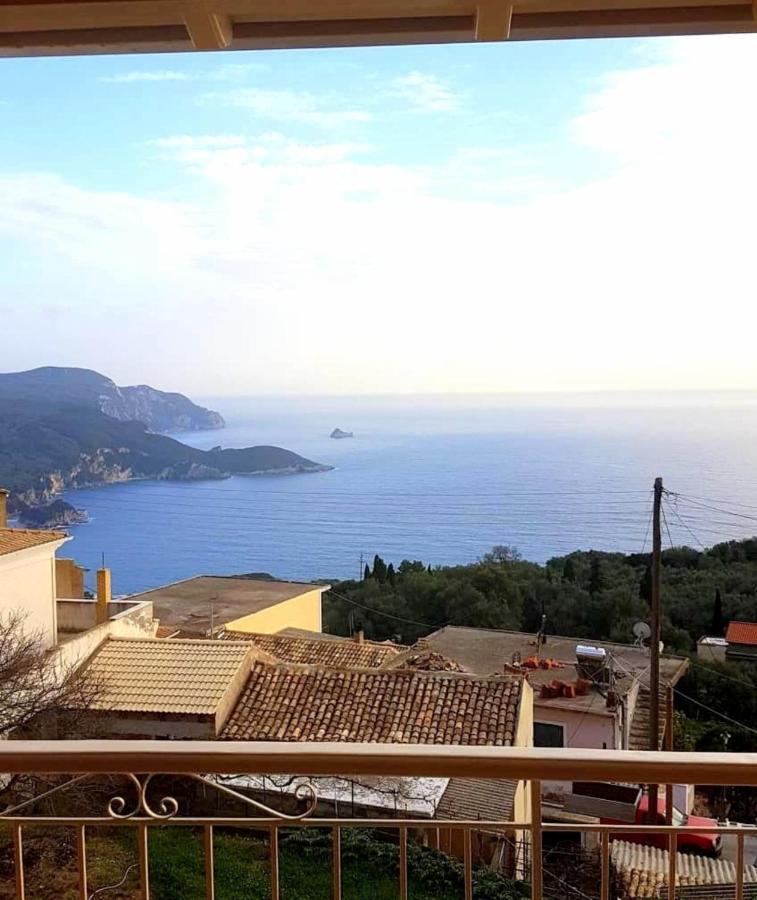 Traditional Panoramic Sea View House Lakones Exterior photo