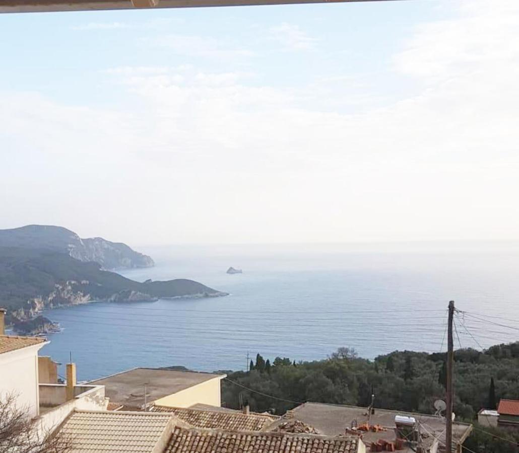 Traditional Panoramic Sea View House Lakones Exterior photo