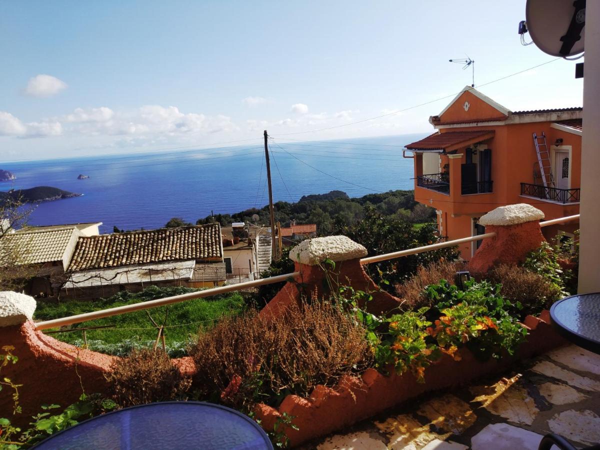 Traditional Panoramic Sea View House Lakones Exterior photo