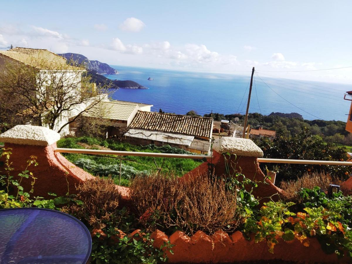 Traditional Panoramic Sea View House Lakones Exterior photo