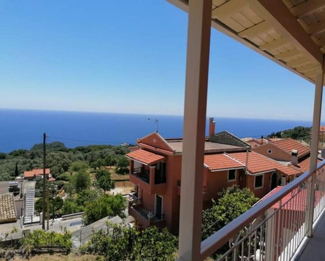 Traditional Panoramic Sea View House Lakones Exterior photo