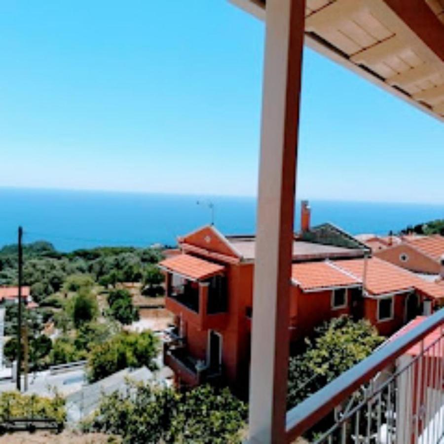 Traditional Panoramic Sea View House Lakones Exterior photo